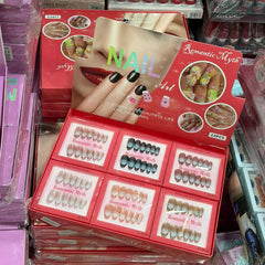 Romantic Myth Nail Art Press On Gel Nails - Each Box 12Pcs