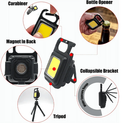 Mini Keychain Flashlights - 4 Light Modes Rechargeable Keychain Light