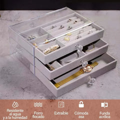 Acrylic Jewelry Organizer With 3 Drawers