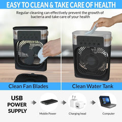Portable Air Conditioner Fan, 3 In 1 Ice Mist