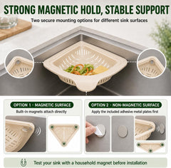 Magnetic Triangle Sink Strainer Basket