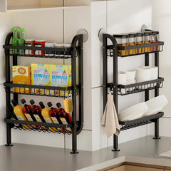 Organizer Rack - 3 Tier Counter Spice Rack Metal