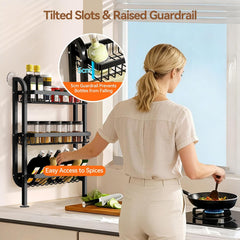 Organizer Rack - 3 Tier Counter Spice Rack Metal