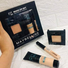 Maybelline Fit Me Makeup Set – Liquid Foundation, Powder, and Concealer