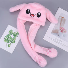Rabbit Hat Plush Can Moving Bunny Ears Hat - 1PC