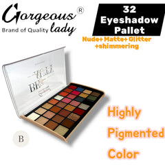 Gorgeous Lady Eyeshadow Palette - 32 Colors
