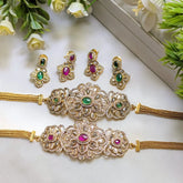 South Indian AD Jewelry Collection – Gold Plated High Quality Set