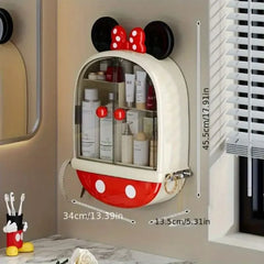 Mickey & Minnie Mouse No-Drill Wall-Mounted Cosmetic Organizer