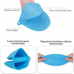 Silicone Pot Holder Pair Durable Pinch Mitts in Vibrant Color