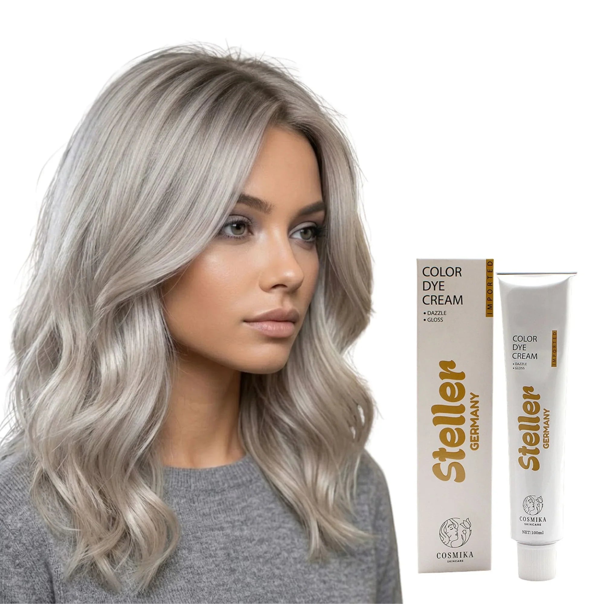 Steller Germany Color Dye Cream - 10-1 Ash Naturals - 100ml