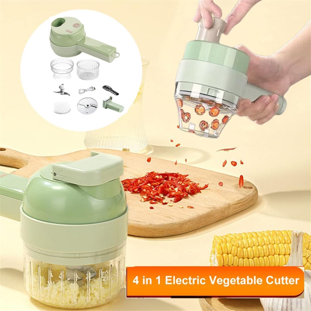 4 in 1 Electric Vegetable Cutter Set