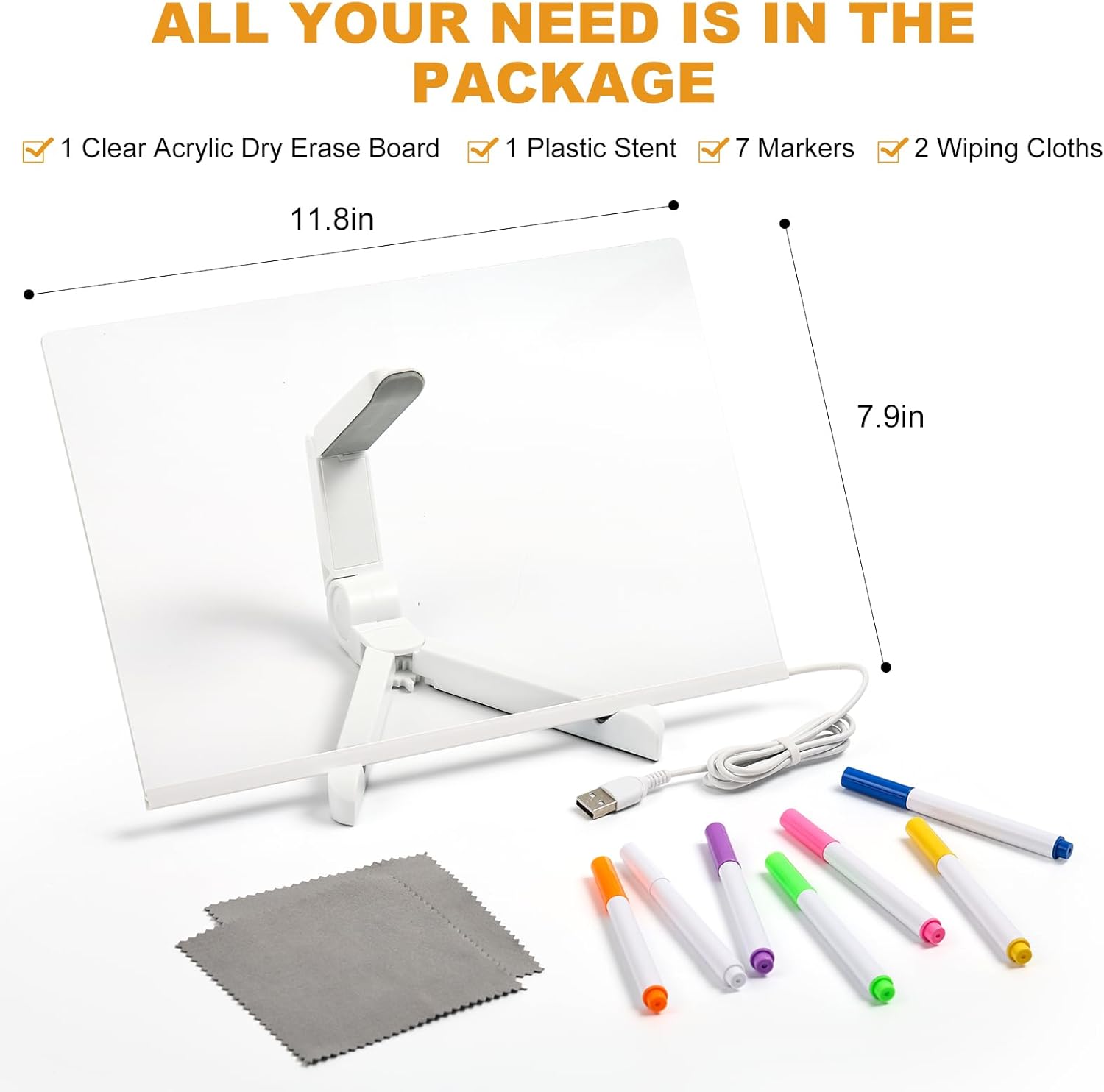 Colorful LED Writing Board Acrylic