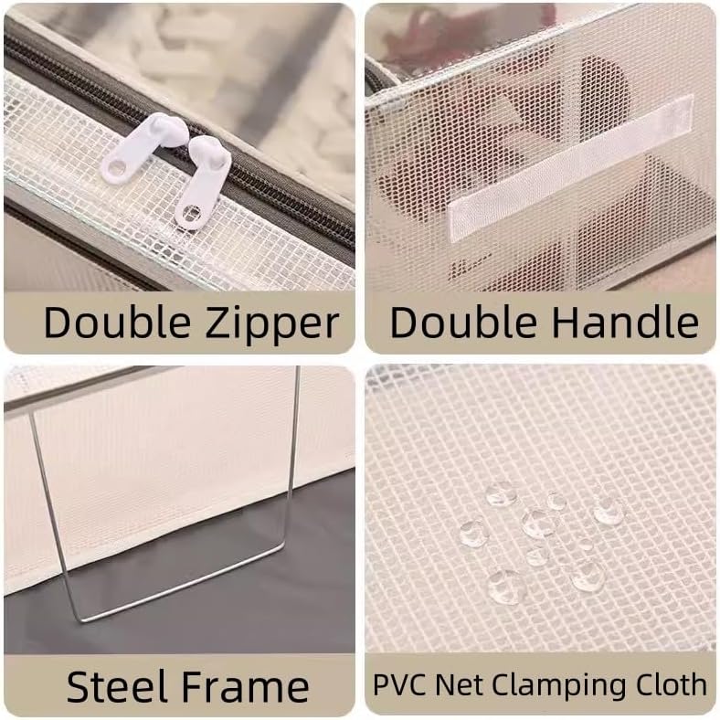 Shoe Storage Box with Steel Frame