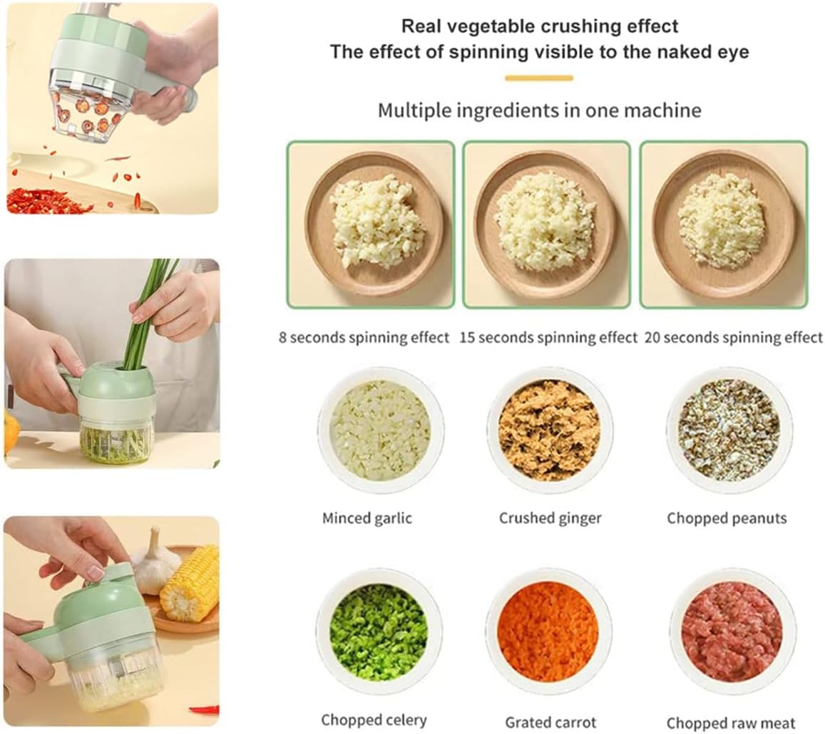4 in 1 Electric Vegetable Cutter Set