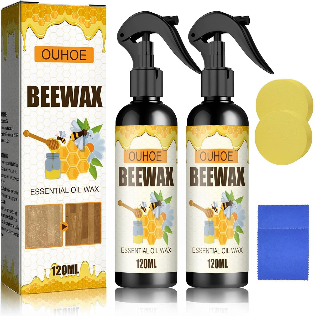 Natural Beewax Wooden Shining Spray