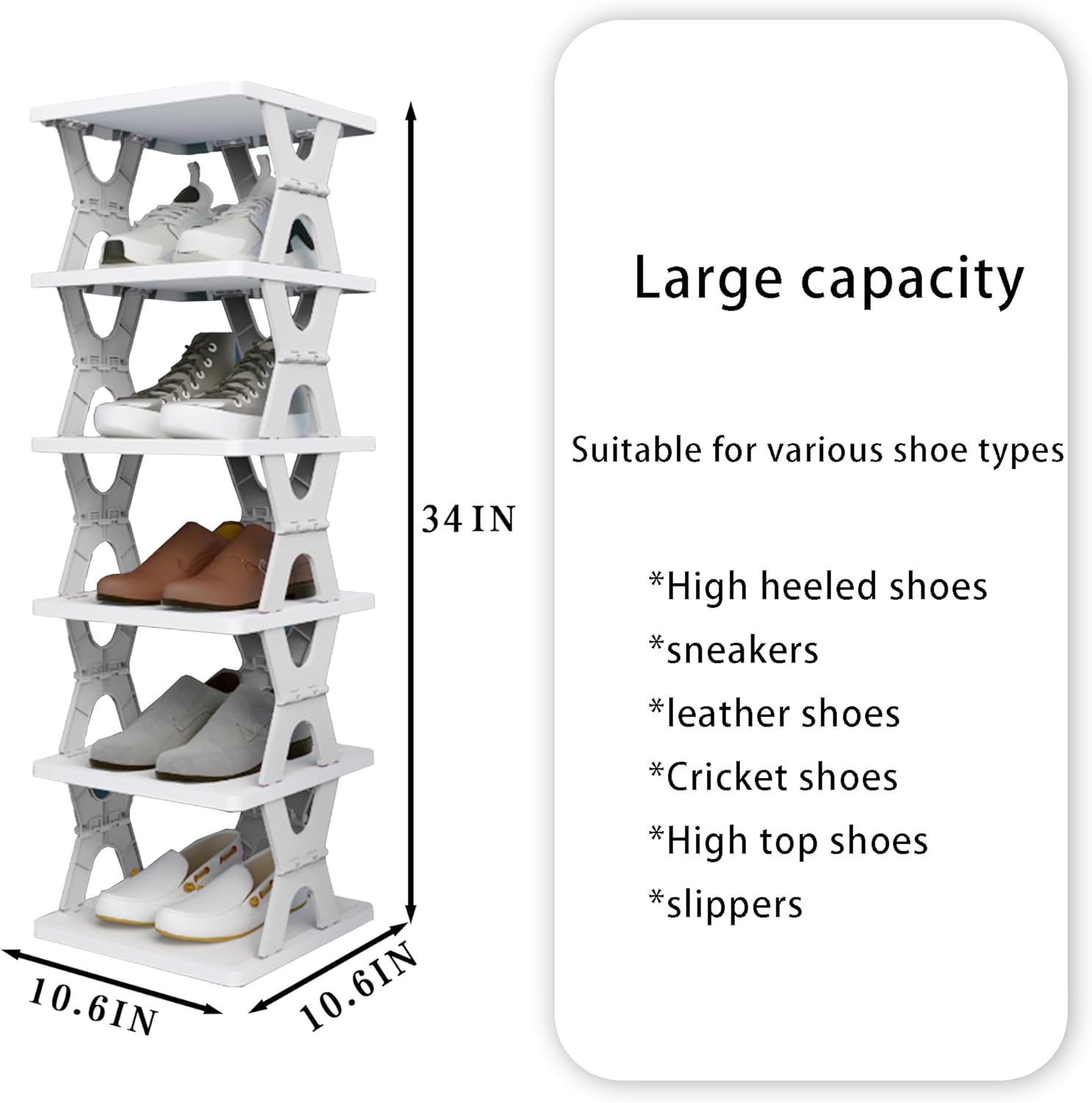 5 Tiers-Foldable Shoe Racks