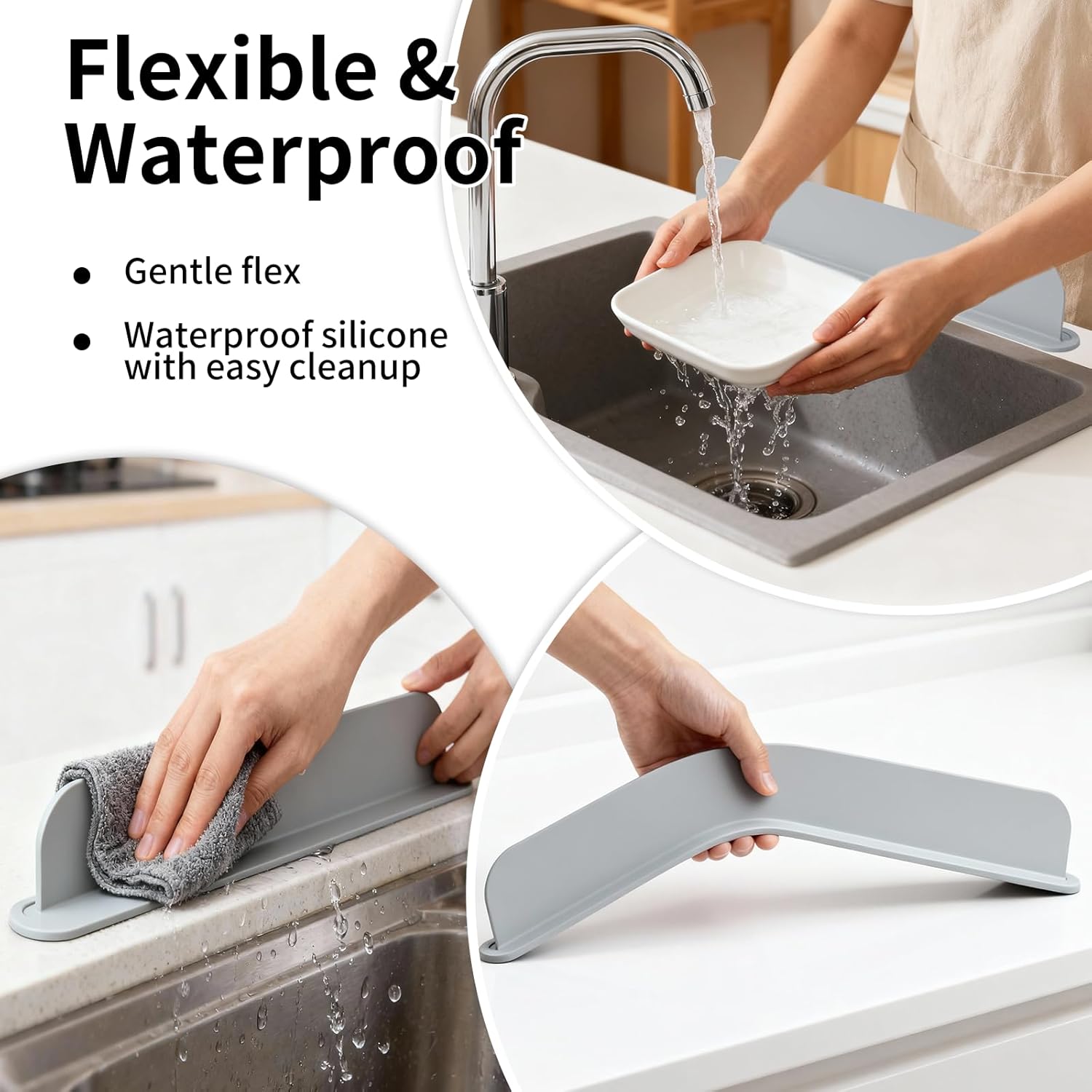 Silicone Sink Splash Guard With Suction