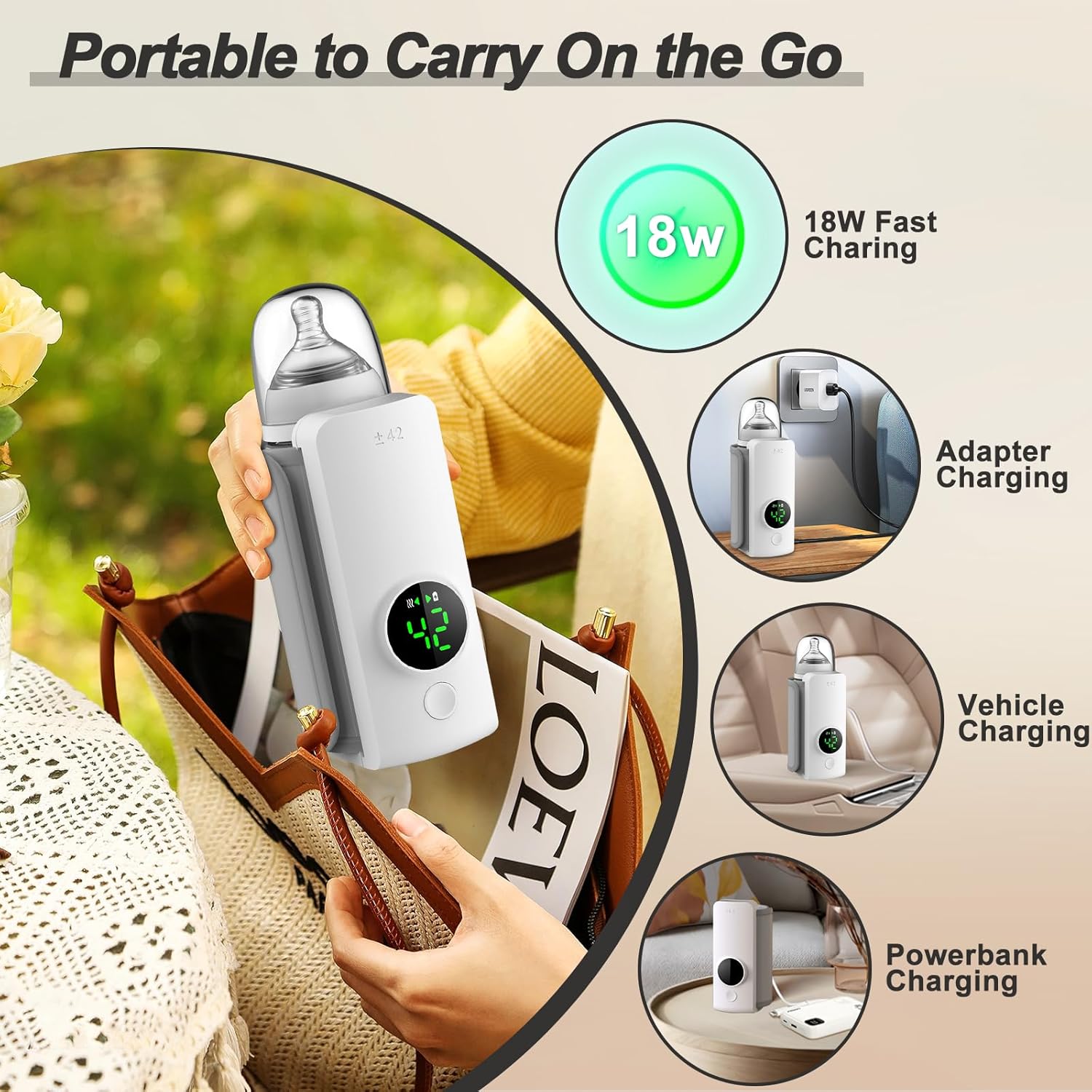 Portable Rechargeable Baby Bottle Warmer