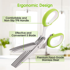 Multipurpose Cutting Scissors with 5 Blade