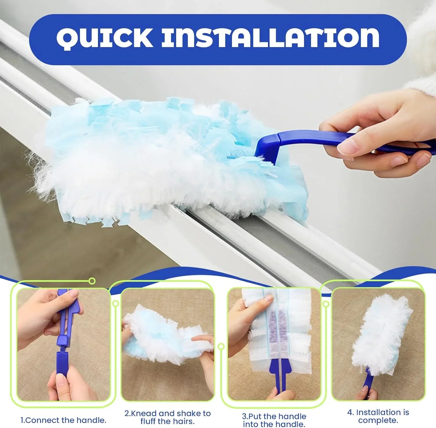 Static Dusting Brush Handheld Suitable for Living Room, Bedroom