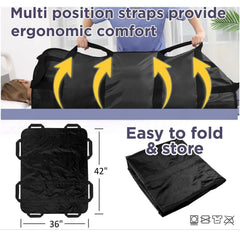 Positioning Bed Pad with Reinforced Handles - 1 Pack 43" x 36
