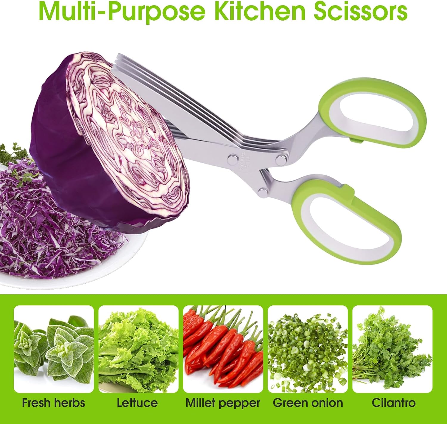 Multipurpose Cutting Scissors with 5 Blade