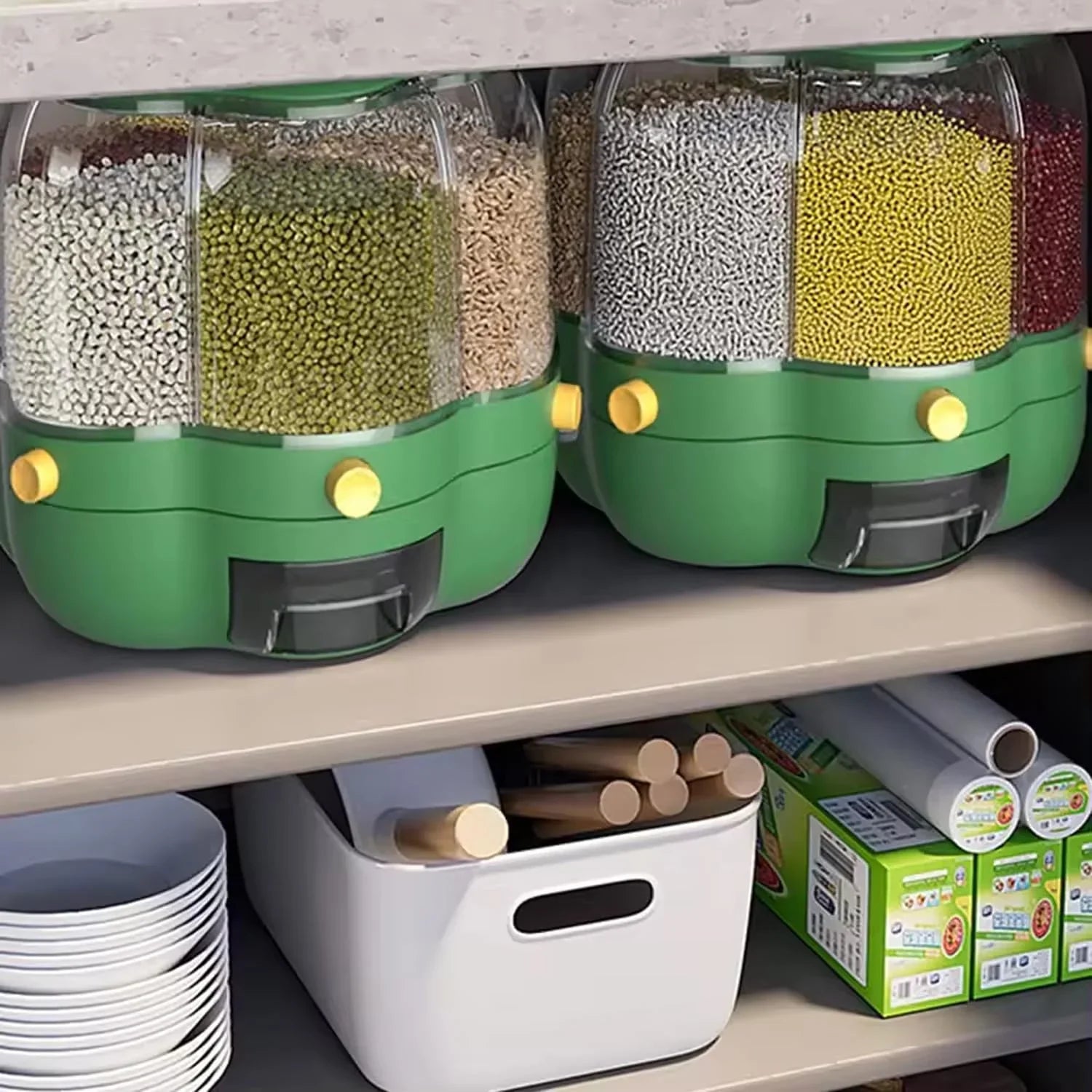 360° Rotating Grain And Cereal Dispenser - 7L