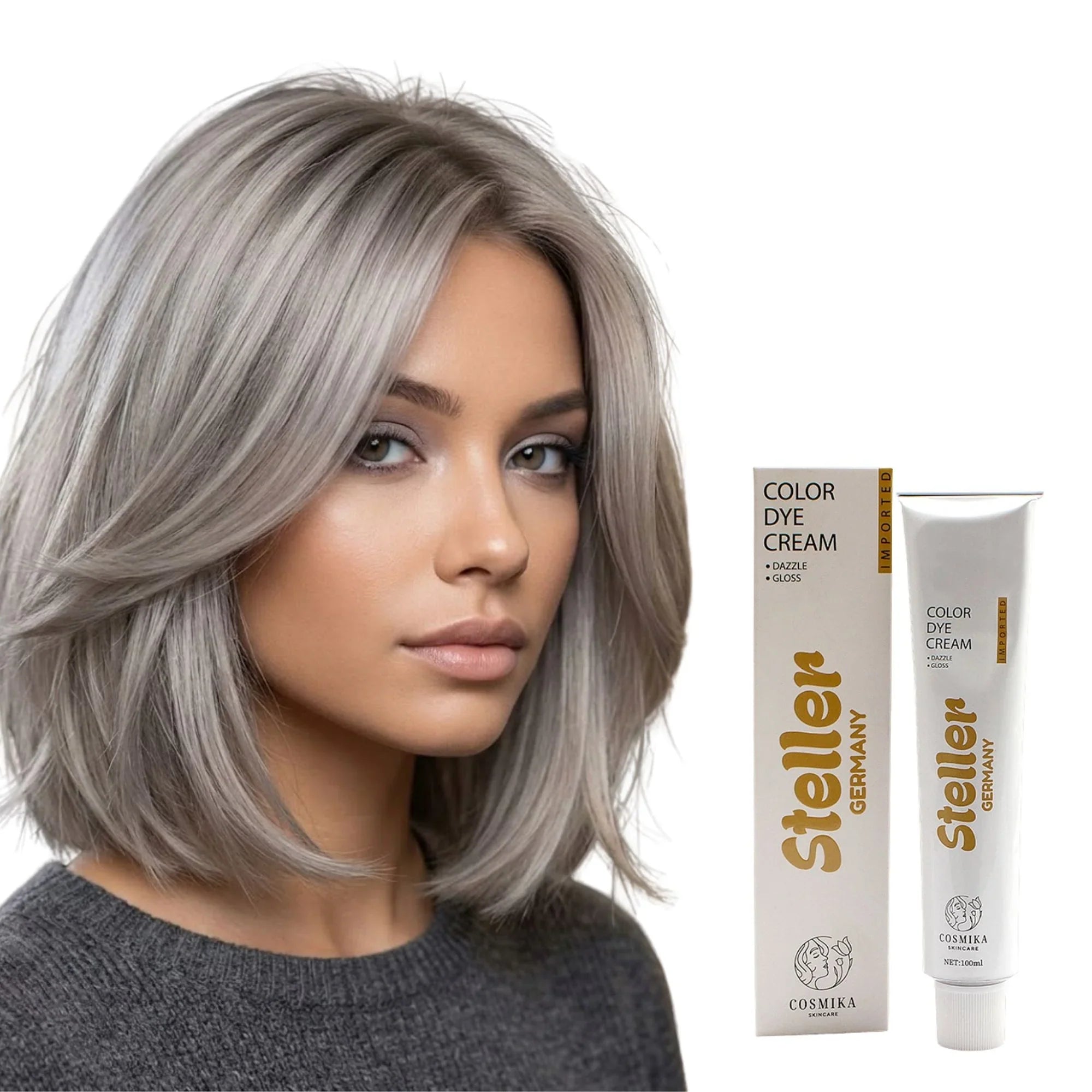 Steller Germany Color Dye Cream - 8/1 Ash Naturals Cenizas Naturals - 100ml