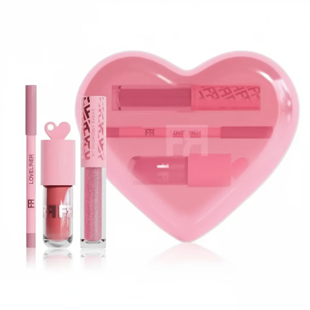 Romcom 3in1 lip kit Matte Lipgloss, Lipliner, Shiny Gloss