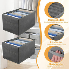 Clothes Organizer with Handle 7 Grids