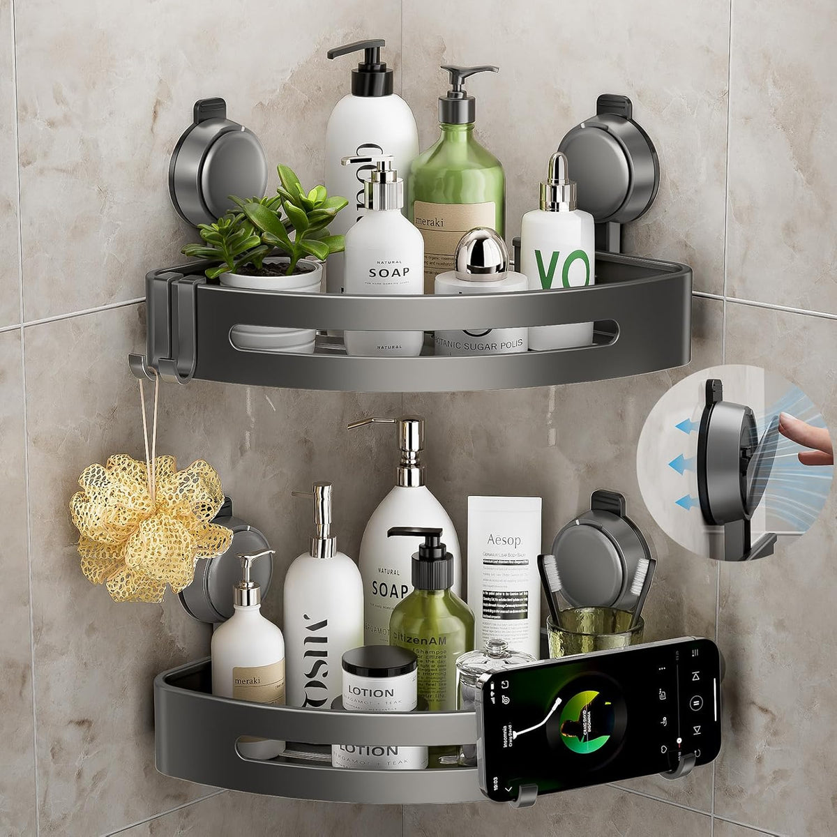 Wall Mounted Corner Shelf