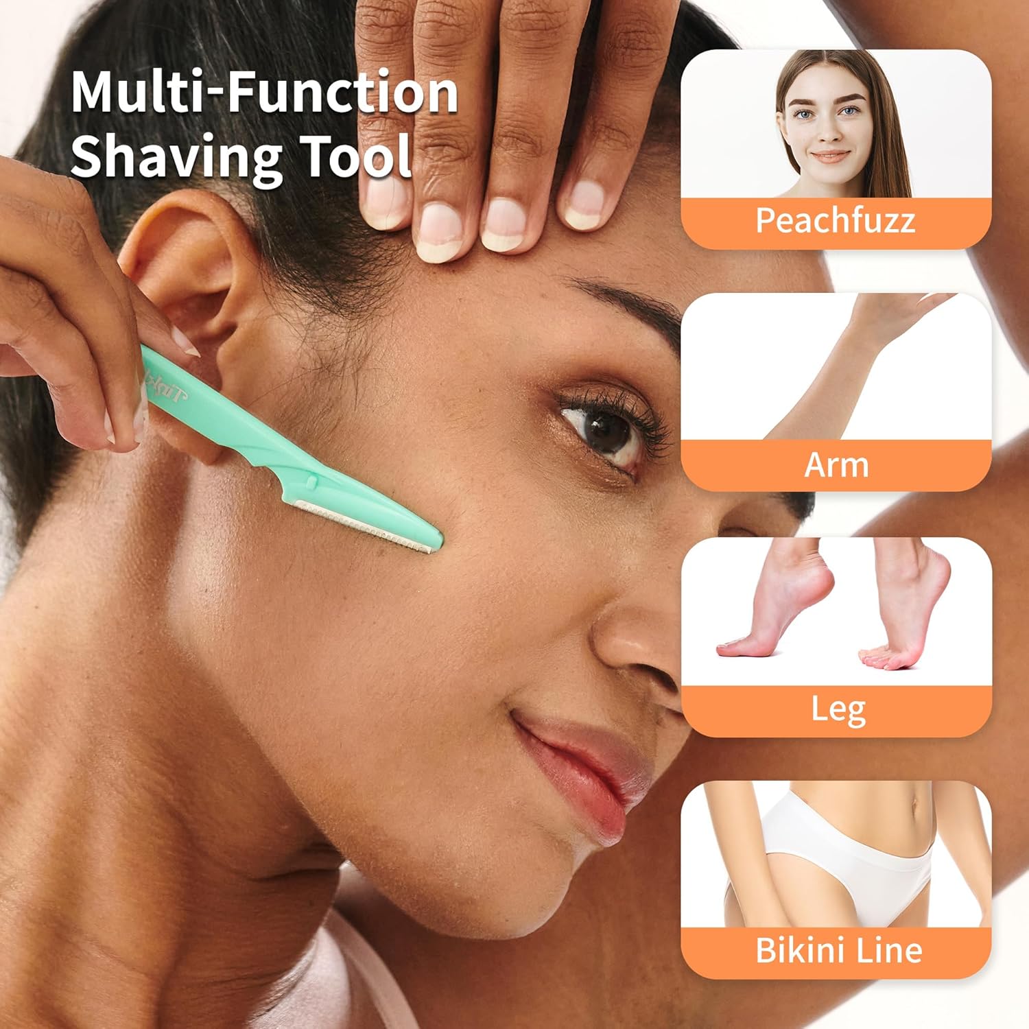 Pack of 3 Tinkle Eyebrow & Facial Hair Razor for Women