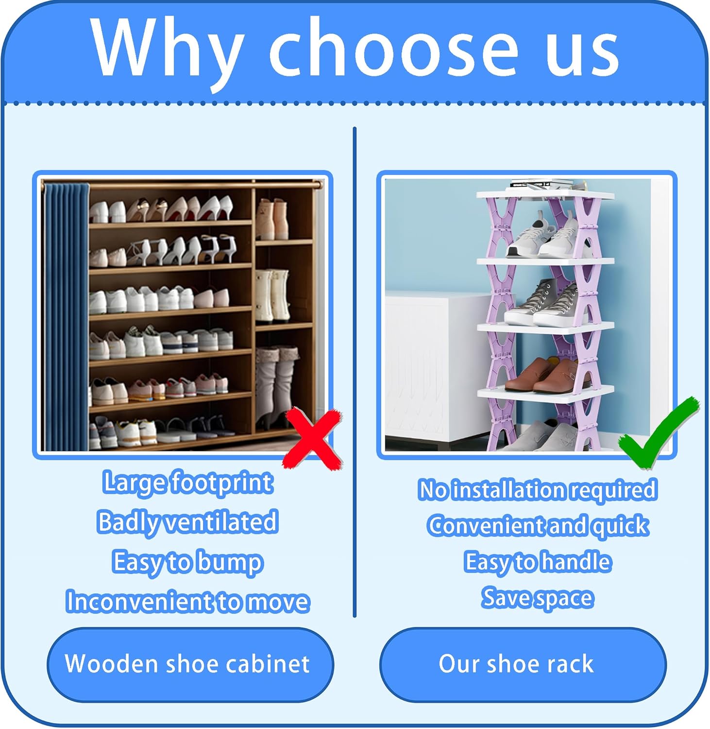 5 Tiers-Foldable Shoe Racks