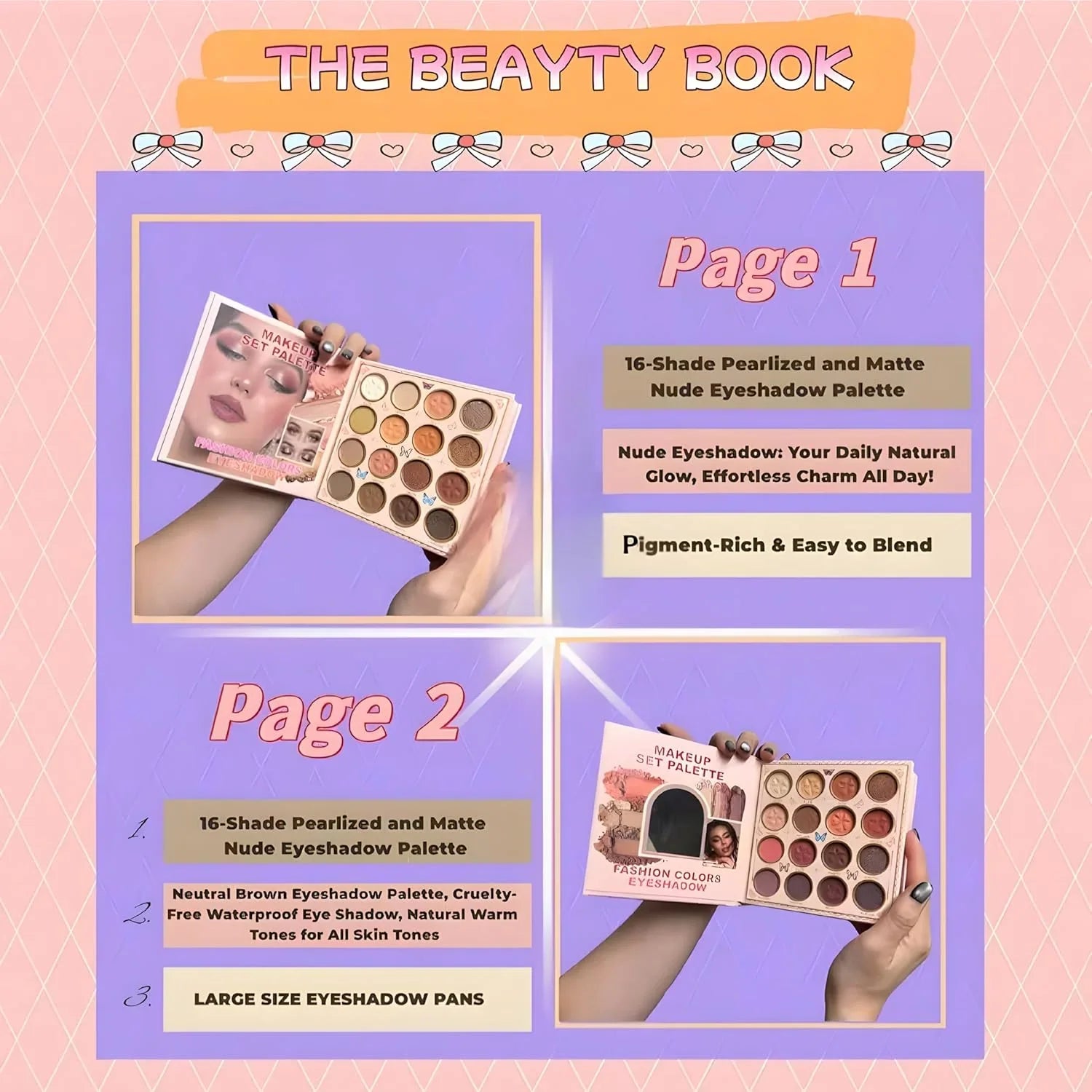 All in One 7 Pages Makeup Book