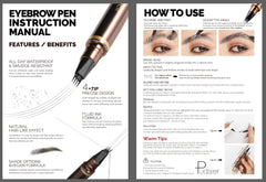 4 Tip Waterproof Eyebrow Pen