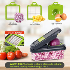 16-In-1 Multifunctional Vegetable Chopper & Slicer