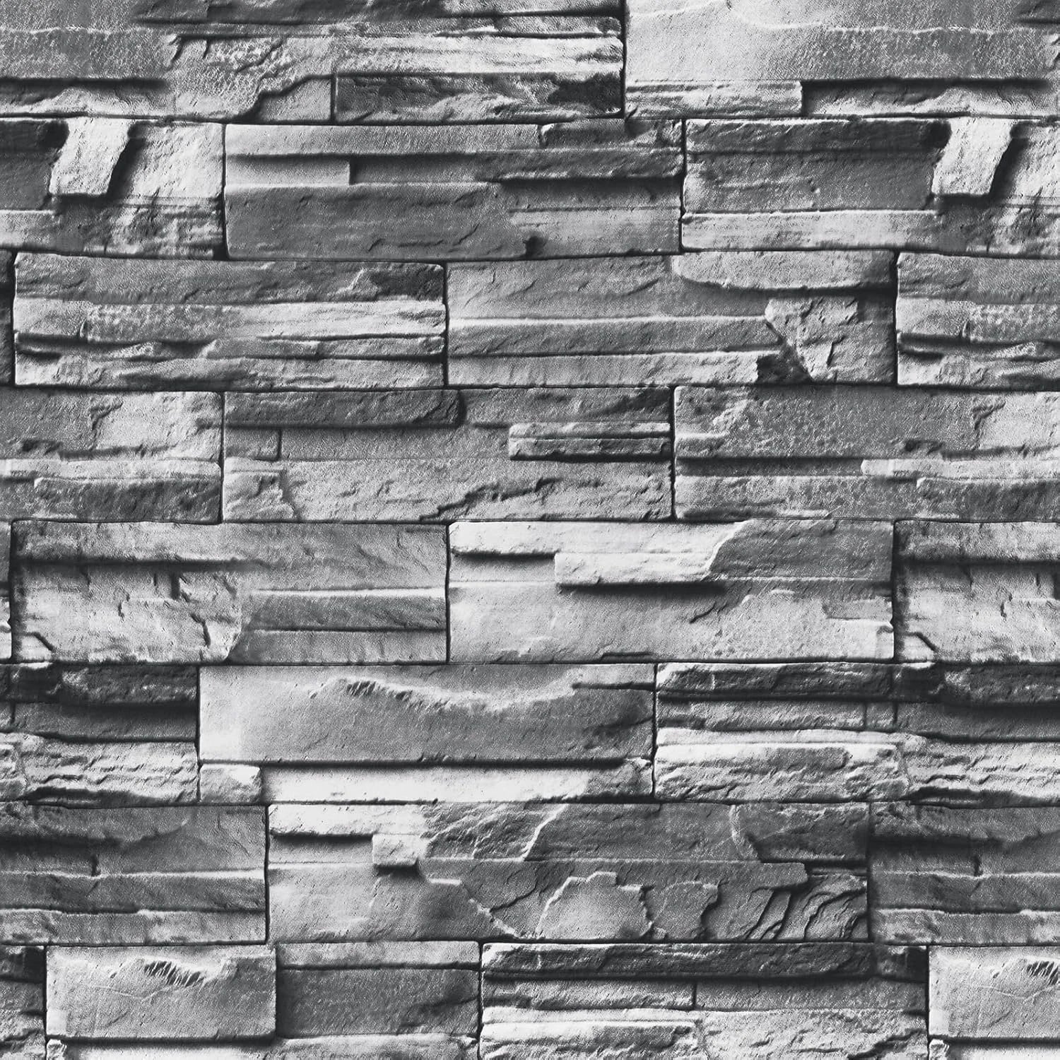 70cm x 77cm - Grey Brick Wallpaper Peel and Stick Wallpaper