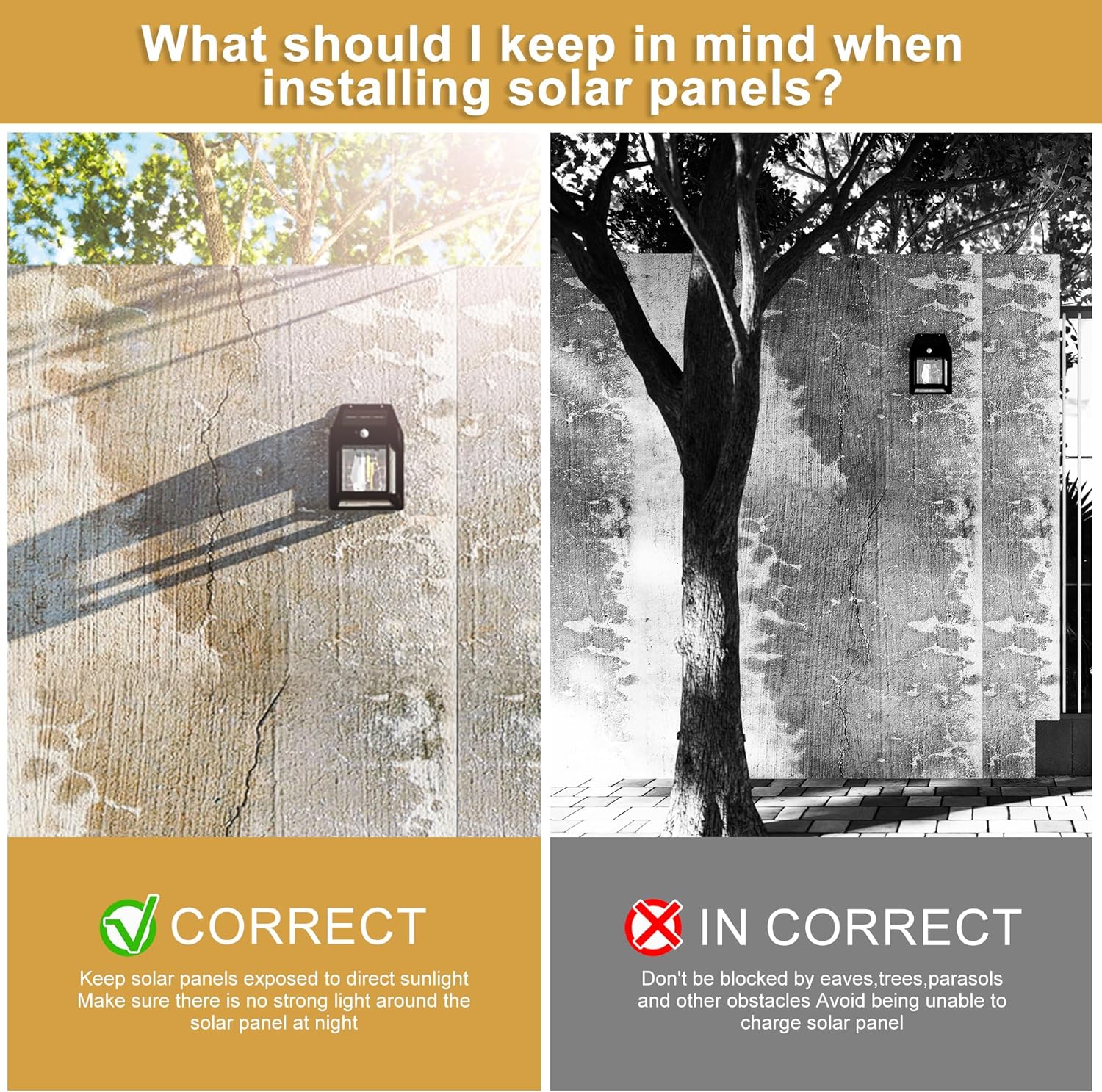 Outdoor Solar Wall Lights
