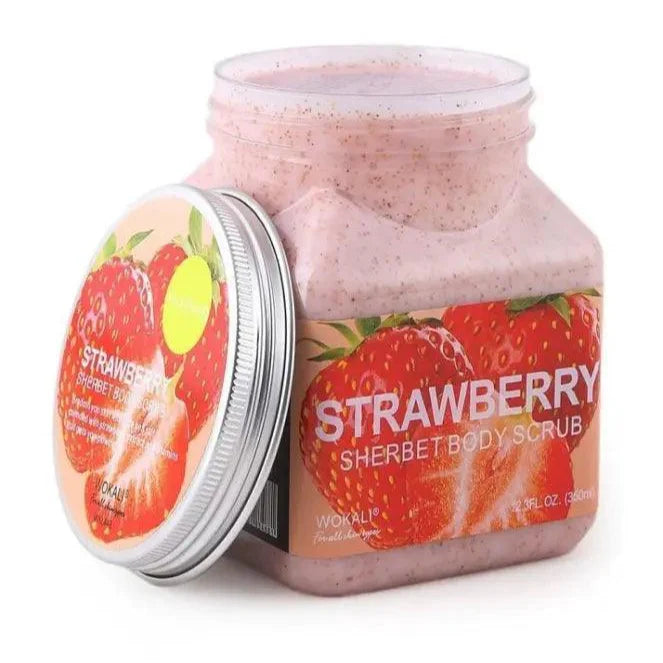 Wokali Sherbet Body Scrub - Strawberry Flavour - 350ml