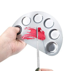 Pro Stainless Steel Cosmetic Makeup Palette with spatula