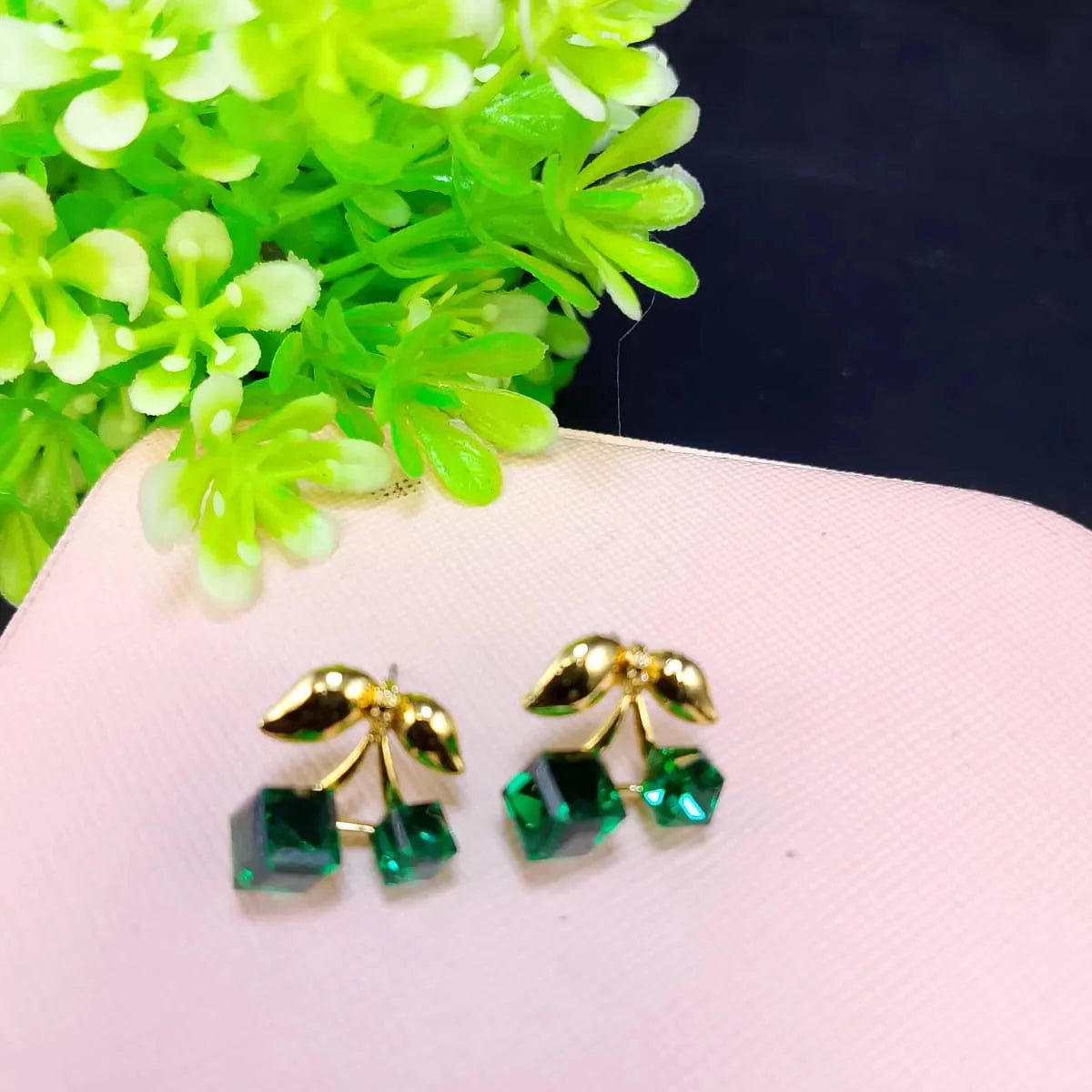 Crystal Stone Design Earrings