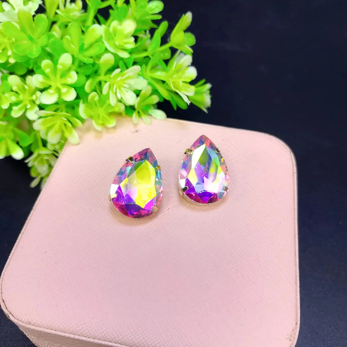 Drop stone stud Earrings