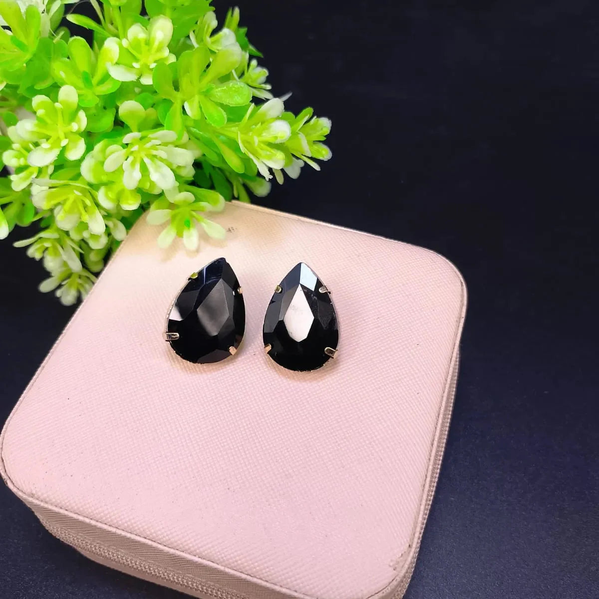 Drop stone stud Earrings