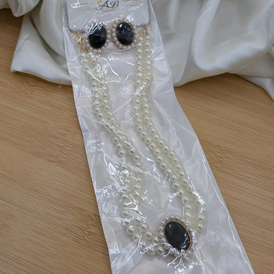 Pearl & Crystal Rhinestone Jewelry Set