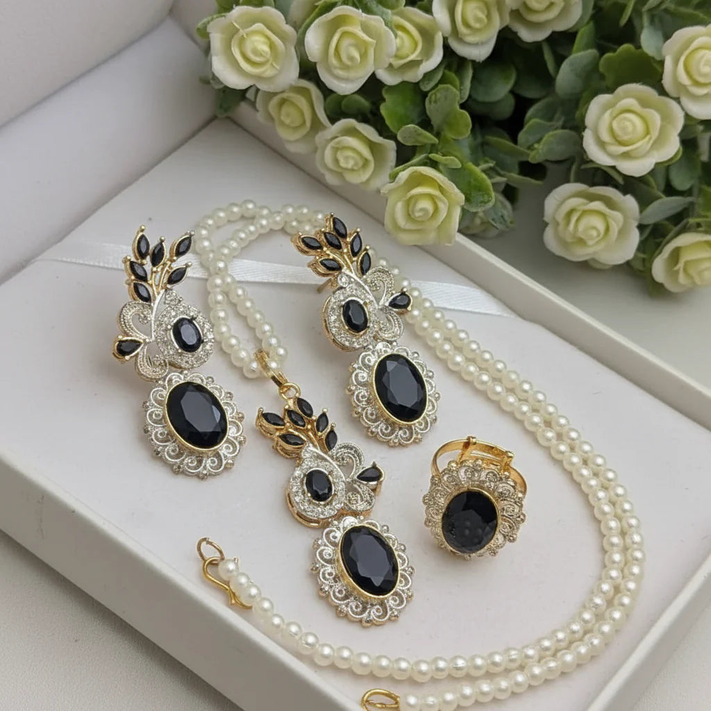 Zircon Combo Party Set – High Quality Oval Shape Jewelry