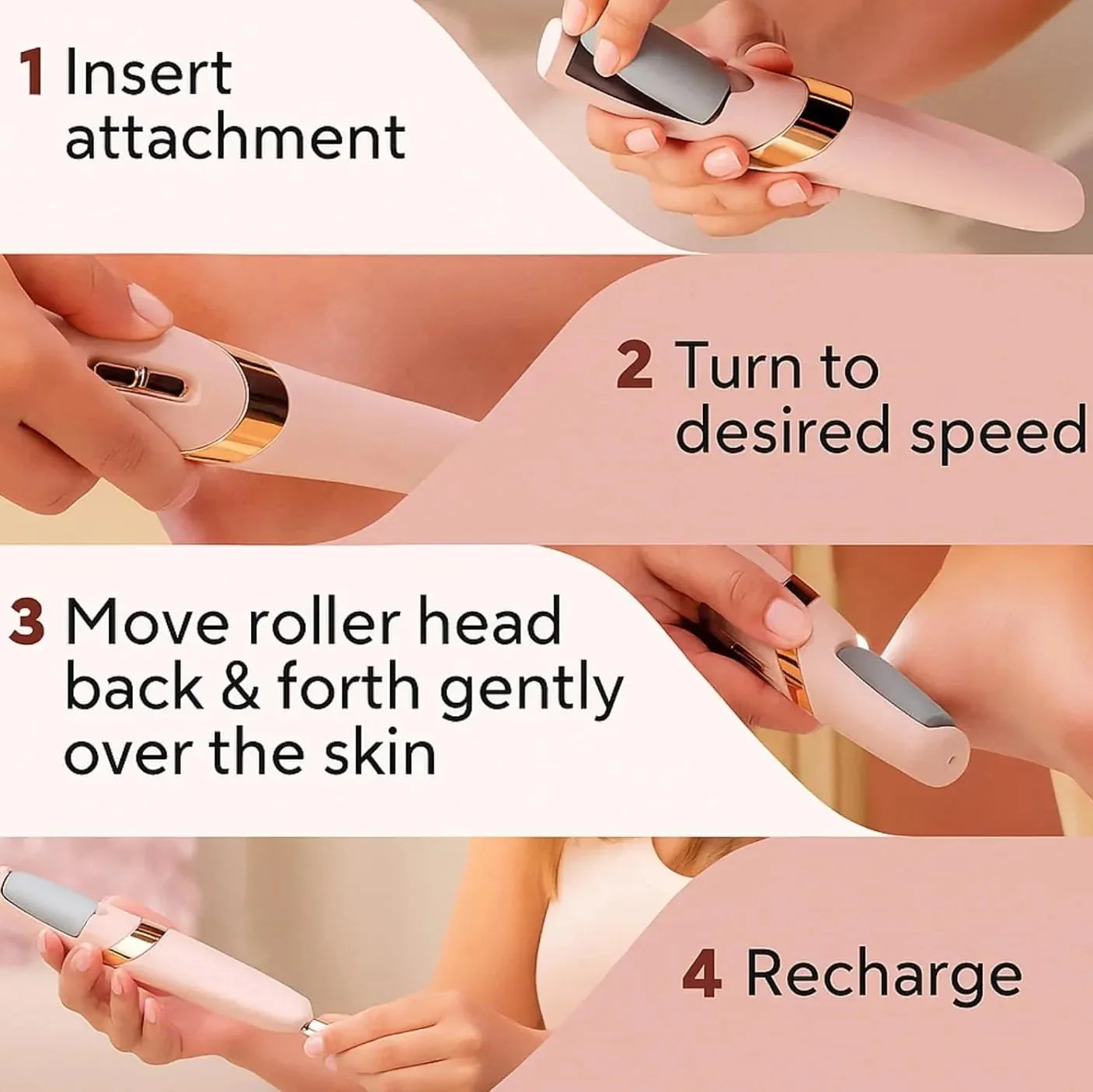 Pretty Girl Pedi Electronic Pedicure Tool – Rechargeable Foot File