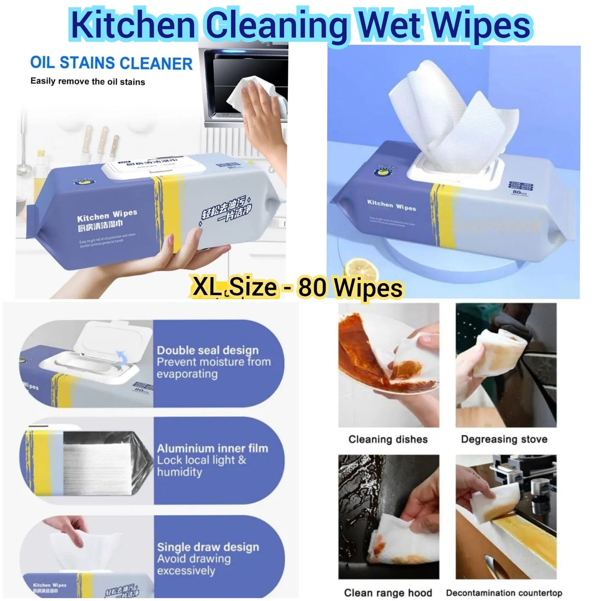 New Kitchen Wipes - 80Pcs