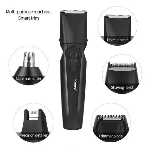 Kemei KM-640 Multifunction Hair Clipper 8 In 1 Grooming Kit